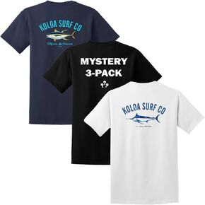 Koloa Surf Company Mystery 3-Pack of Graphic T Shirts | Assorted Surf Shirts | Styles May Vary