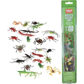 Wild Republic Insect Nature Tube, Kids Gifts, Educational Toys for Kids, Crawler, Insect Toy 24-Piece
