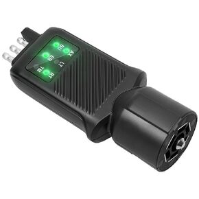 Oyviny 7 Way Blade & 4 Pin Trailer Light Circuit Tester with Double-Sided LED Indicators, 7 Pin & 4 Flat Trailer Tester for RV Truck Trailer Socket, Not Suitable for Vehicle with Lamp Out Sensor