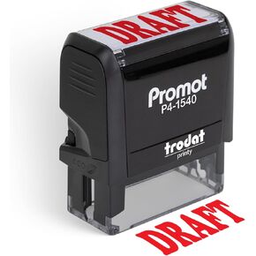 Promot Draft Self Inking Rubber Stamp - Ink Stamps
