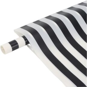 20 Pcs Striped Flower Wrapping Paper,Waterproof Valentine's Day Bouquet Wrapping Paper 23x23 Inch,Used for DIY Crafts, Gift Packaging, Flower Shop Bouquet Packaging (Black)