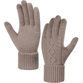 Winter Gloves Women - Warm Fleece Lined Winter Gloves with Touchscreen Fingers, Gloves for Women Cold Weather