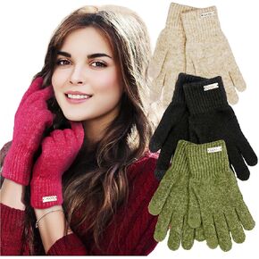 Nicole Miller Womens Winter Cold Weather Gloves Pack Of 4, Multicolor