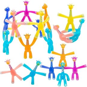 12 PCS Magnet Men Fidget Toys for Kids - Humanoid Magnetic People Toy Games, Cute Giraffe Fridge Office Magnets Educational Sensory Toys Fun Quiet Travel Toys Games for Classroom Boys(Solid Style)
