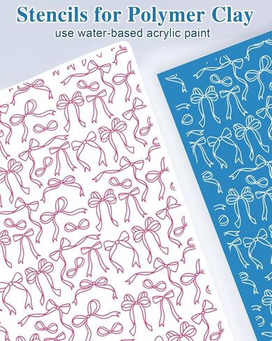 Puocaon Christmas Clay Silk Screen - 6 Pcs Polymer Clay Silk Screen for Christmas Jewelry, Santa Claus Reindeer Clay Silk Screen Stencils, Jesus Birth Silk Screen Stencils for Polymer Clay Earrings in Saudi Arabia