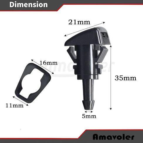 4 Pcs Windshield Washer Nozzles Kit Fit For KIA Motors RH LH, Hyundai Accent, Santa Fe, Sonata. OEM #: 98630-3J000 in Saudi Arabia