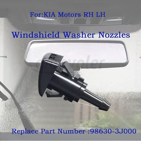 4 Pcs Windshield Washer Nozzles Kit Fit For KIA Motors RH LH, Hyundai Accent, Santa Fe, Sonata. OEM #: 98630-3J000 in Saudi Arabia