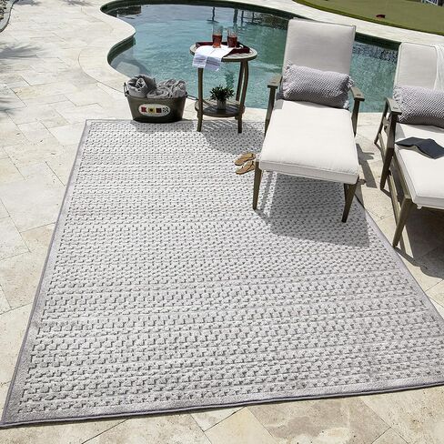 My Texas House by Orian Quail Hollow Area Rug, 6 ft 6 in x 9 ft 8 in, Gray in Kuwait