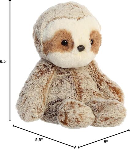 حيوان الكسلان المحشو من Aurora® Snuggly Sweet & Softer™ - رفيق مريح - لعب خيالي - بني 9 بوصات in Saudi Arabia