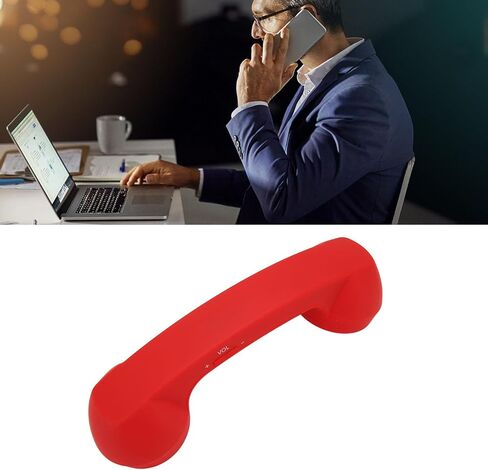 Wireless Retro Telephone Handset, Bluetooth Retro Phone with HD Speaker, Rechargeable, Radiation Proof, Wireless Mobile Phone Handset Receiver (Black) in Saudi Arabia