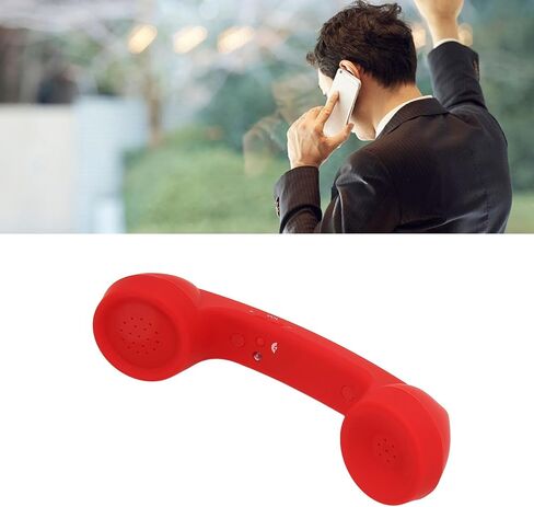 Wireless Retro Telephone Handset, Bluetooth Retro Phone with HD Speaker, Rechargeable, Radiation Proof, Wireless Mobile Phone Handset Receiver (Black) in Saudi Arabia