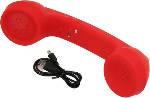 Wireless Retro Telephone Handset, Bluetooth Retro Phone with HD Speaker, Rechargeable, Radiation Proof, Wireless Mobile Phone Handset Receiver (Black) in Saudi Arabia