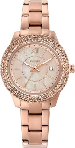 Fossil Stella Women's Watch with Stainless Steel or Leather Band and Crystal-Accents in Saudi Arabia