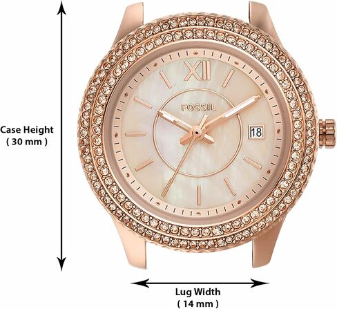 Fossil Stella Women's Watch with Stainless Steel or Leather Band and Crystal-Accents in Saudi Arabia