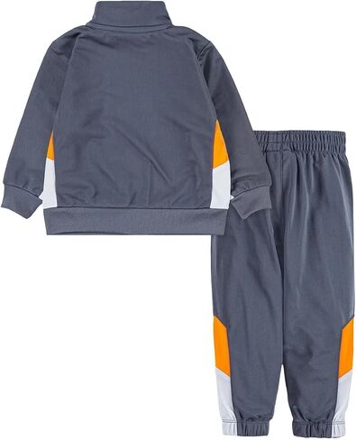 طقم جاكيت وسروال تريكو بسحاب كامل من Nike Little Boys مكون من قطعتين (رمادي (76H980-M19)/برتقالي، 3T) in Saudi Arabia