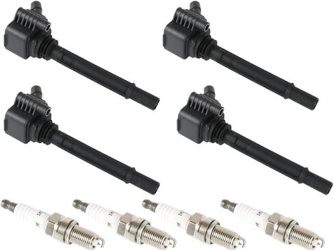 4 قطع UF673 ملفات الإشعال وشمعات الإشعال أطقم 93618 بديلة لـ 2013-2016 دودج دارت 1.4L 1368CC، 2012-2017 فيات 500 1.4L 1368CC in Kuwait