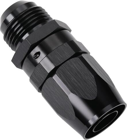 8AN Male Flare to 8AN Swivel Hose End Fitting Adapter Straight Aluminum Black in Saudi Arabia