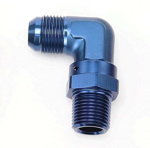Blue Aluminum 90 Degree Male -6 AN to 3/8'' NPT Swivel Fitting, AN6 to 3/8 NPT in Saudi Arabia