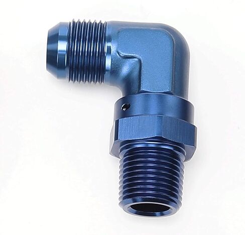 Blue Aluminum 90 Degree Male -6 AN to 3/8'' NPT Swivel Fitting, AN6 to 3/8 NPT in Saudi Arabia