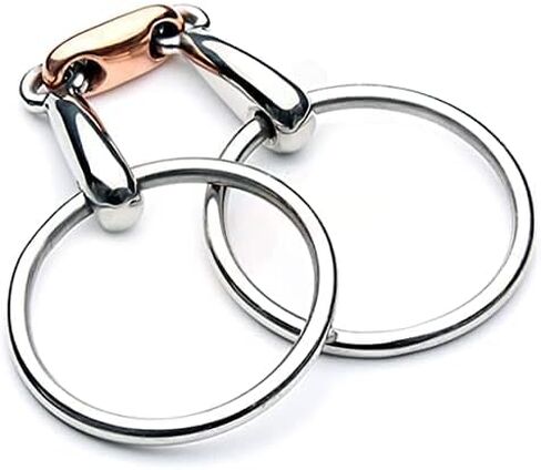 FR Loose Ring Snaffle,O Ring, English Happy Mouth Bit for Horses, Silver in Saudi Arabia