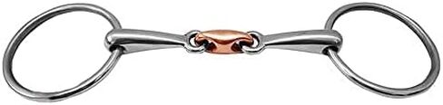 FR Loose Ring Snaffle,O Ring, English Happy Mouth Bit for Horses, Silver in Saudi Arabia