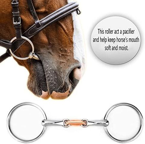 FR Loose Ring Snaffle,O Ring, English Happy Mouth Bit for Horses, Silver in Saudi Arabia