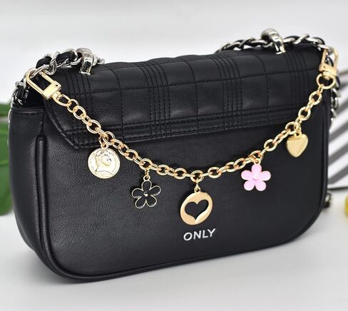 HOSBY 2 Pcs Bag Charms for Handbags, Women's Flower Bag Chains Pendant Accessories for Wallet Purse Shoulder Bag Decorations in Saudi Arabia