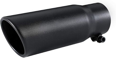 Black Exhaust tip - 2.5 Inch Inlet Bolt on Design- Black Coated Stainless Steel Car Muffler Tips 2.5" ID x 3"OD x 8.5"L in Saudi Arabia