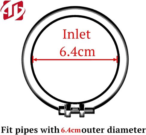 Black Exhaust tip - 2.5 Inch Inlet Bolt on Design- Black Coated Stainless Steel Car Muffler Tips 2.5" ID x 3"OD x 8.5"L in Saudi Arabia