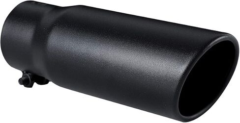 Black Exhaust tip - 2.5 Inch Inlet Bolt on Design- Black Coated Stainless Steel Car Muffler Tips 2.5" ID x 3"OD x 8.5"L in Saudi Arabia
