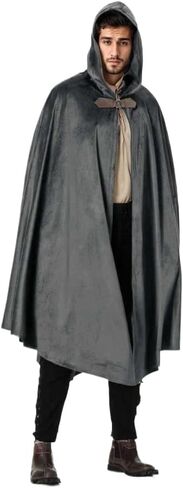 Victorian Cloak for Adult,Velvet Medieval Renaissance Cape with Hooded Halloween in Saudi Arabia