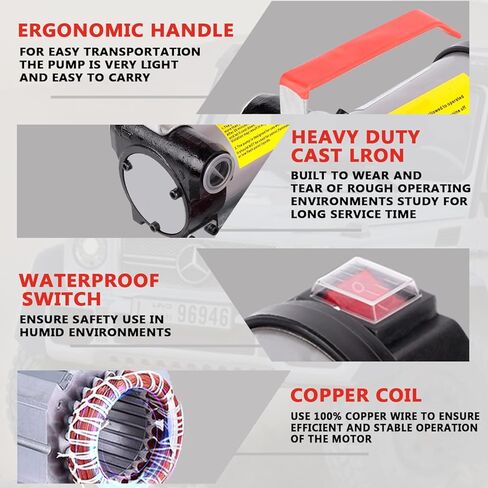 مضخة مستخرج نقل وقود الديزل والكيروسين الكهربائية ذاتية التحضير 12 فولت تيار مستمر 10GPM in Kuwait