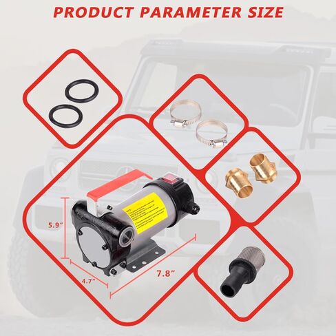 مضخة مستخرج نقل وقود الديزل والكيروسين الكهربائية ذاتية التحضير 12 فولت تيار مستمر 10GPM in Kuwait