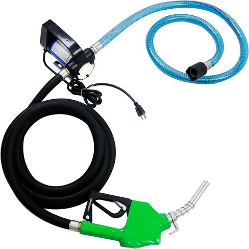مضخة نقل الديزل BOBBITT AC 110V 175W، مضخة نقل الوقود الكهربائية 12 GPM مجموعة مضخة وقود الديزل ذاتية التحضير مع فوهة وقود AUOT وتركيب 2 خراطيم NPT in Kuwait