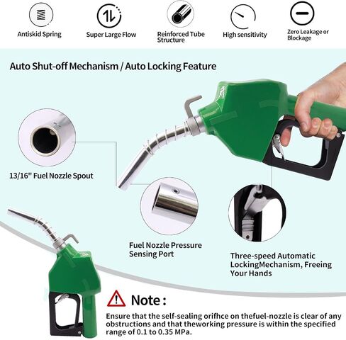 مضخة نقل الديزل BOBBITT AC 110V 175W، مضخة نقل الوقود الكهربائية 12 GPM مجموعة مضخة وقود الديزل ذاتية التحضير مع فوهة وقود AUOT وتركيب 2 خراطيم NPT in Kuwait