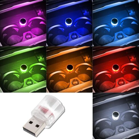 USB LED Car Interior Atmosphere Lamp, Universal Mini USB Led Lights for Car Decoration, Plug in LED Night Light Mini USB LED Light Fit for Cars, Bedrooms(Blue) in Kuwait