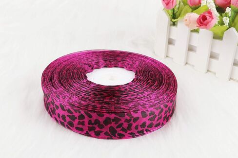 YYCRAFT Animal Leopard Print Organza Ribbon, 100 Yard x 1 Inch for Gift Package Wrapping, Hair, Wedding, Party Decoration,Tan Leopard in Saudi Arabia