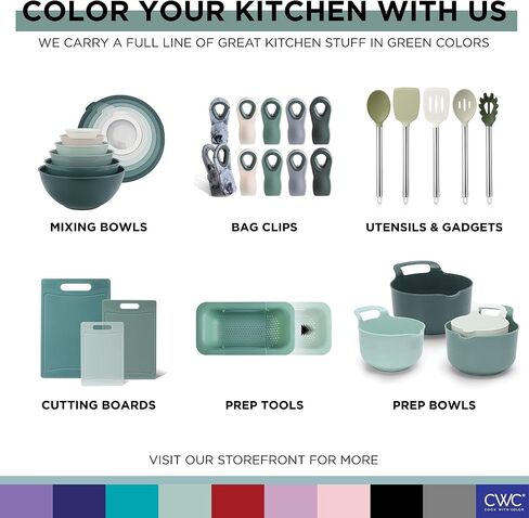 COOK WITH COLOR 10 Pc Bag Clips with Magnet- Food Clips, Chip Clips, Bag Clips for Food Storage with Air Tight Seal Grip, Snack Bags and Food Bags (Sage) in Saudi Arabia