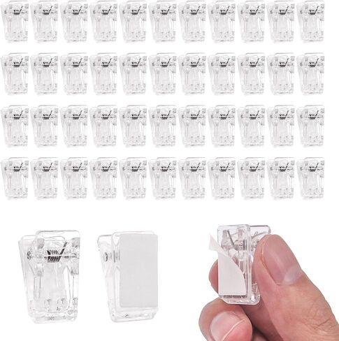 Adhesive Clips, Self Adhesive Clips, Self Adhesive Wall Clips, Self Adhesive Clips are Durable, Self-Adhesive Clips for Posters, Photos, Tapestries (PACK-100) in Kuwait