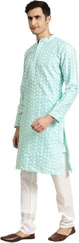 Men's 100% Cotton Blend Embroidered Only Kurta in Saudi Arabia