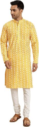 Men's 100% Cotton Blend Embroidered Only Kurta in Saudi Arabia
