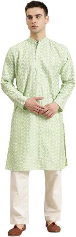 Men's 100% Cotton Blend Embroidered Only Kurta in Saudi Arabia