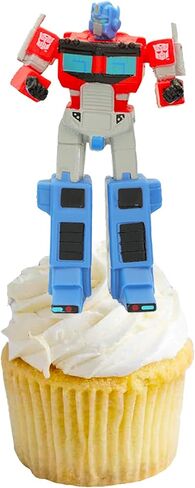 Transformers Mini Figures 4 Pack - Transformers Toy Bundle with 4" Squishy Transformers Cupcake Topper Figurines Plus Stickers, Bookmark | Transformers Party Supplies in Saudi Arabia