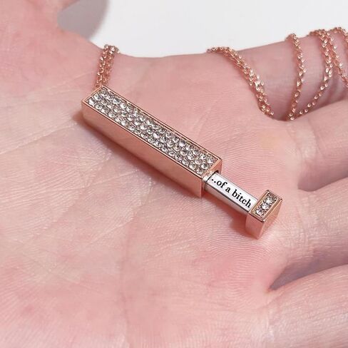Be Kind Of A B Necklaces For Women with Hidden Message Necklace Be Kind Of A B 3D Engraving Vertical Bar Necklace Best Friend Necklace Stainless Steel Square Tubes Pendant To Best Friends Sisters in Kuwait