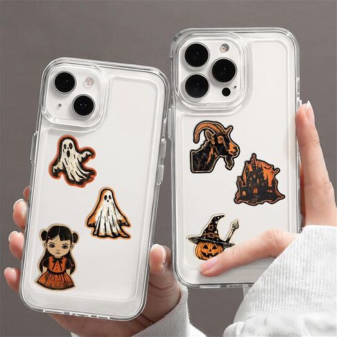 50pcs Retro Halloween Stickers,Horrible Pumpkin Theme Stickers Gothic Style Vinyl Waterproof Holiday Party Stickers, Teens and Youth Adult Party Favors Gifts in Kuwait
