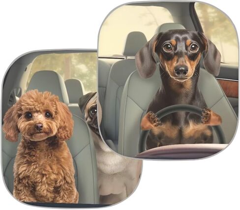 Seaside Horses Printed Sun Shade for Car Windshield Foldable 2pcs Sun Shield Automotive Window Sunshades Interior Sun Protection UV Rays Blocker in Kuwait