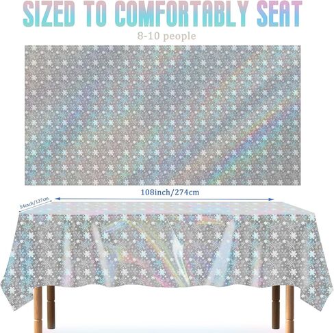 3 Pcs Frozen Tablecloth Winter Snowflake Tablecloth Decorations Blue Frozen Plastic Table Cloths for Winter Holiday Birthday Christmas Frozen Party Decorations 54x108 Inch in Saudi Arabia