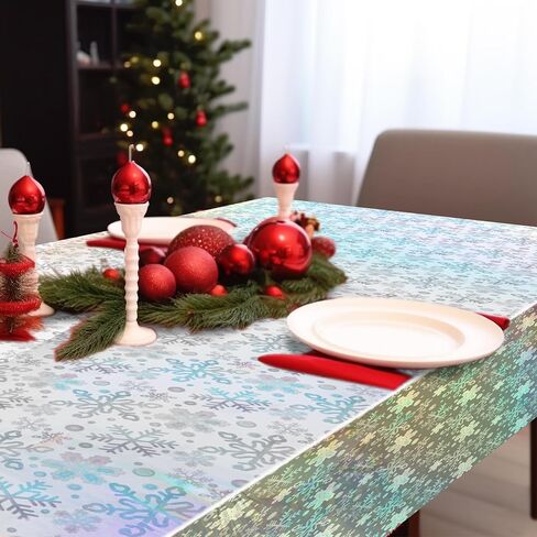 3 Pcs Frozen Tablecloth Winter Snowflake Tablecloth Decorations Blue Frozen Plastic Table Cloths for Winter Holiday Birthday Christmas Frozen Party Decorations 54x108 Inch in Saudi Arabia