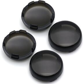 Smoked Turn Signal Lens for Harley Deuce-Style Snap On Street Glide FLHX Replacement lens for OEM #6897300-4 - Pack(smoke-2)