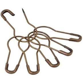 500pcs Metal Gourd Pin Bulb Pin Small Safety Pins Clothing Tag Pins Calabash Pin Bead Needle Pins Fastening Safety Locking Clip Buttons DIY Craft Sewing Home Accessories (Bronze)